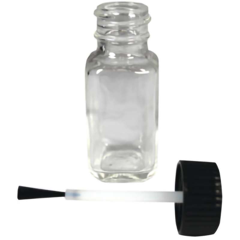 Glass Bottle with Brush Applicator, 1/2 oz